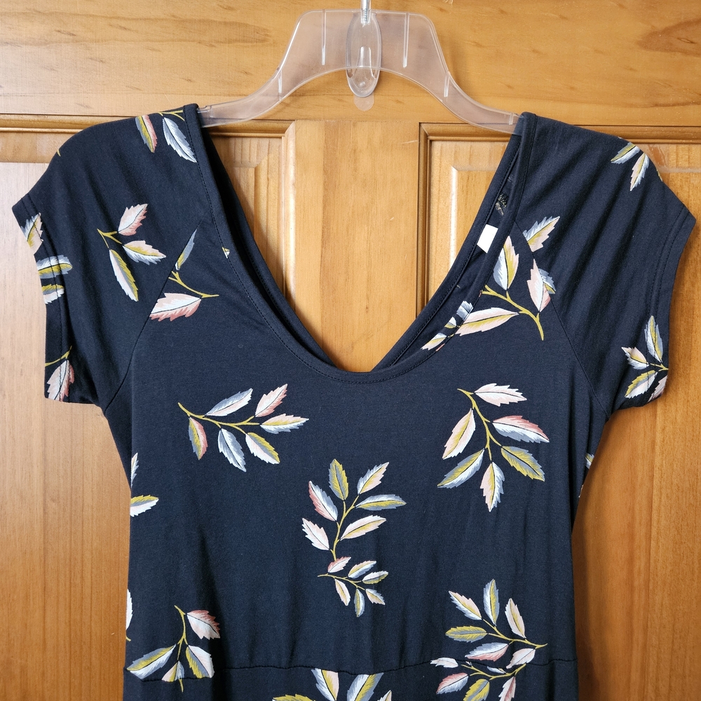 Pact Women's Black Maxi Dress with Leaf Print L - Picture 12 of 16